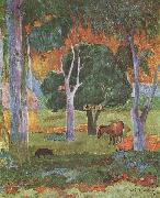 Paul Gauguin Landscape on La Dominique painting